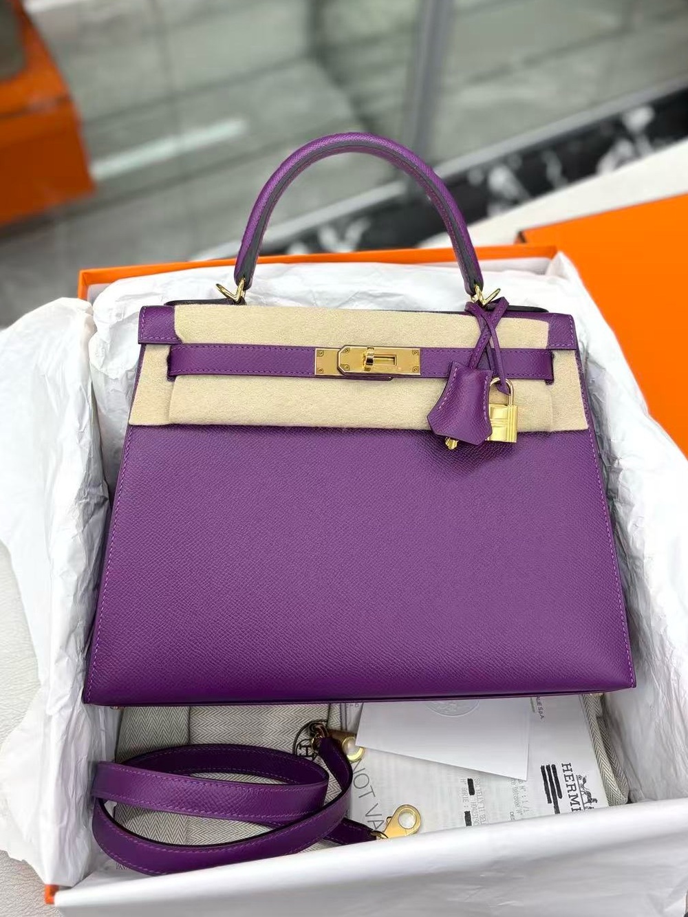 Hermes Epsom Kelly Sellier 28 Anemone - Picture 1 of 16